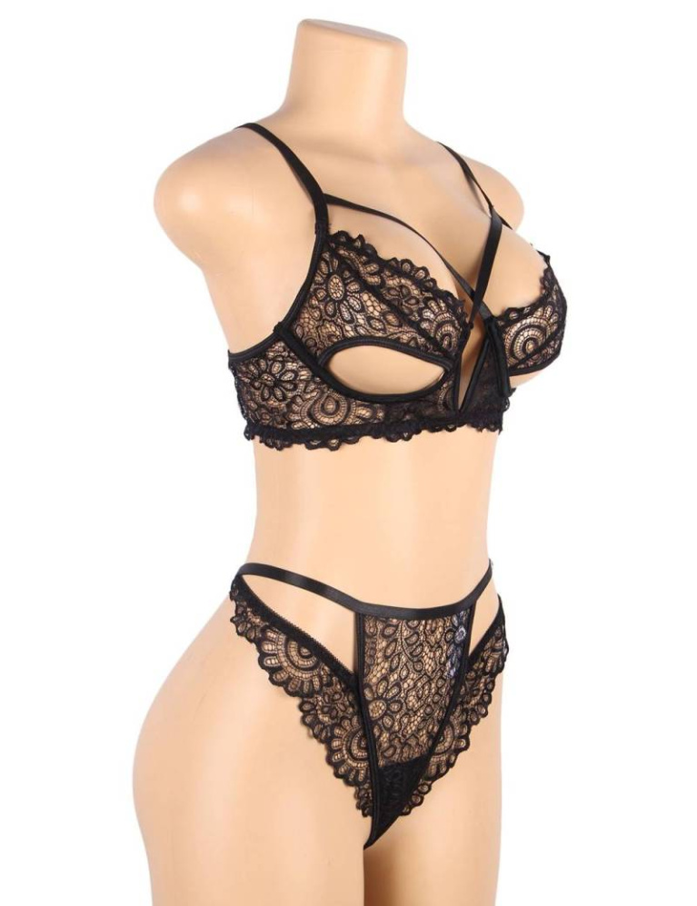 Ohyeah - Crotchless Temptation Set - Black - XL photo