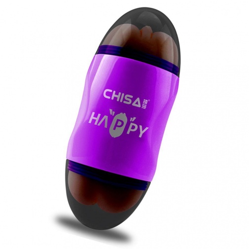 Chisa - Happy Cup 陰道連後庭雙穴飛機杯 - 紫色 照片