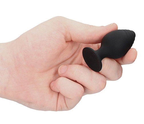 Ouch - Rippled Butt Plug Set - Black photo