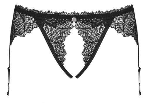 Obsessive - Romanesa Garter Belt - Black - L/XL photo
