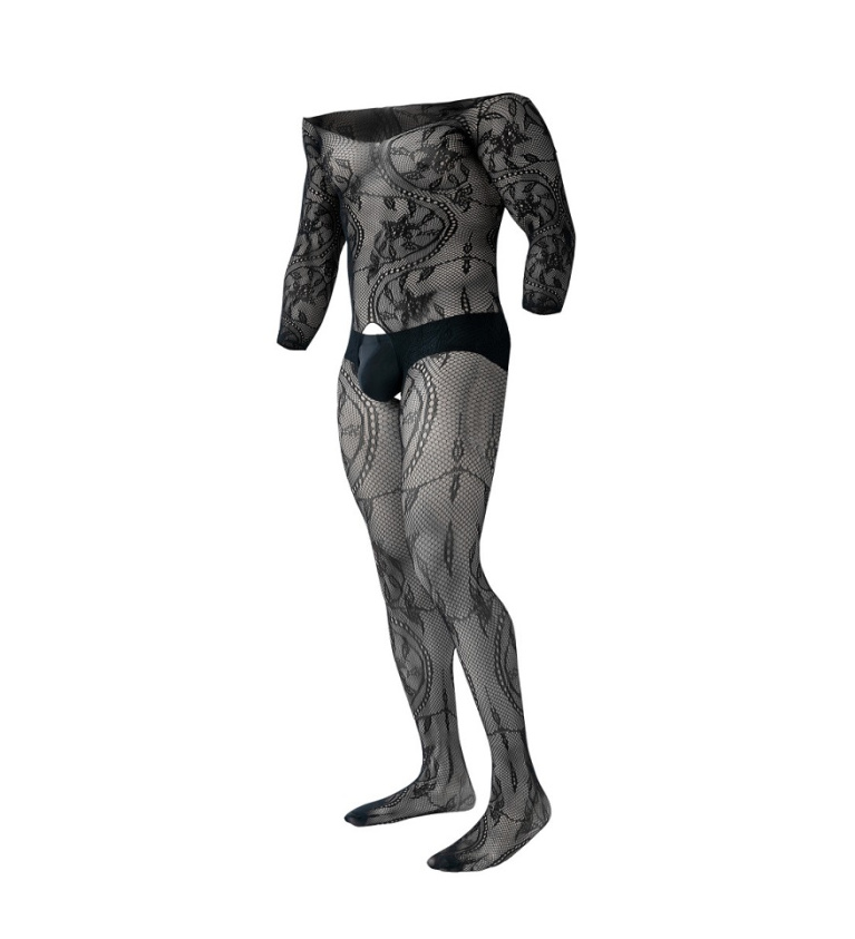 Cut4men - Lacey Men Bodystocking - Black - S/M photo