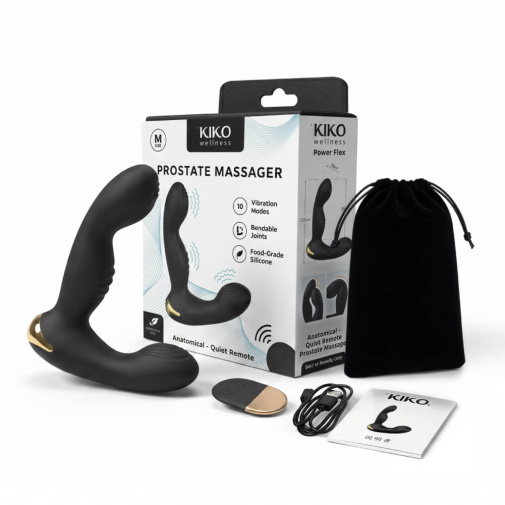 KIKO - 人体工学设计前列腺震动按摩器 - 黑色 照片