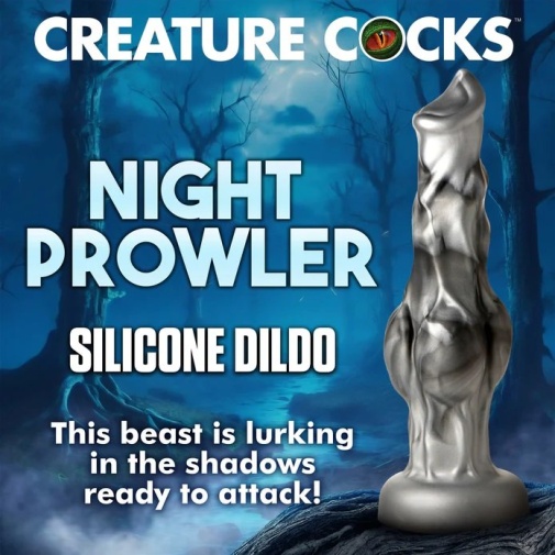 Creature Cocks - Night Prowler Dildo L - Grey photo