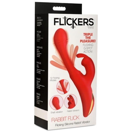 Inmi - Rabbit Flick Vibrator - Red photo