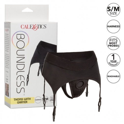 CEN - Boundless Thong w Garter - Black - S/M 照片