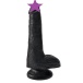 King Cock - 6″ Cock With Balls - Black photo