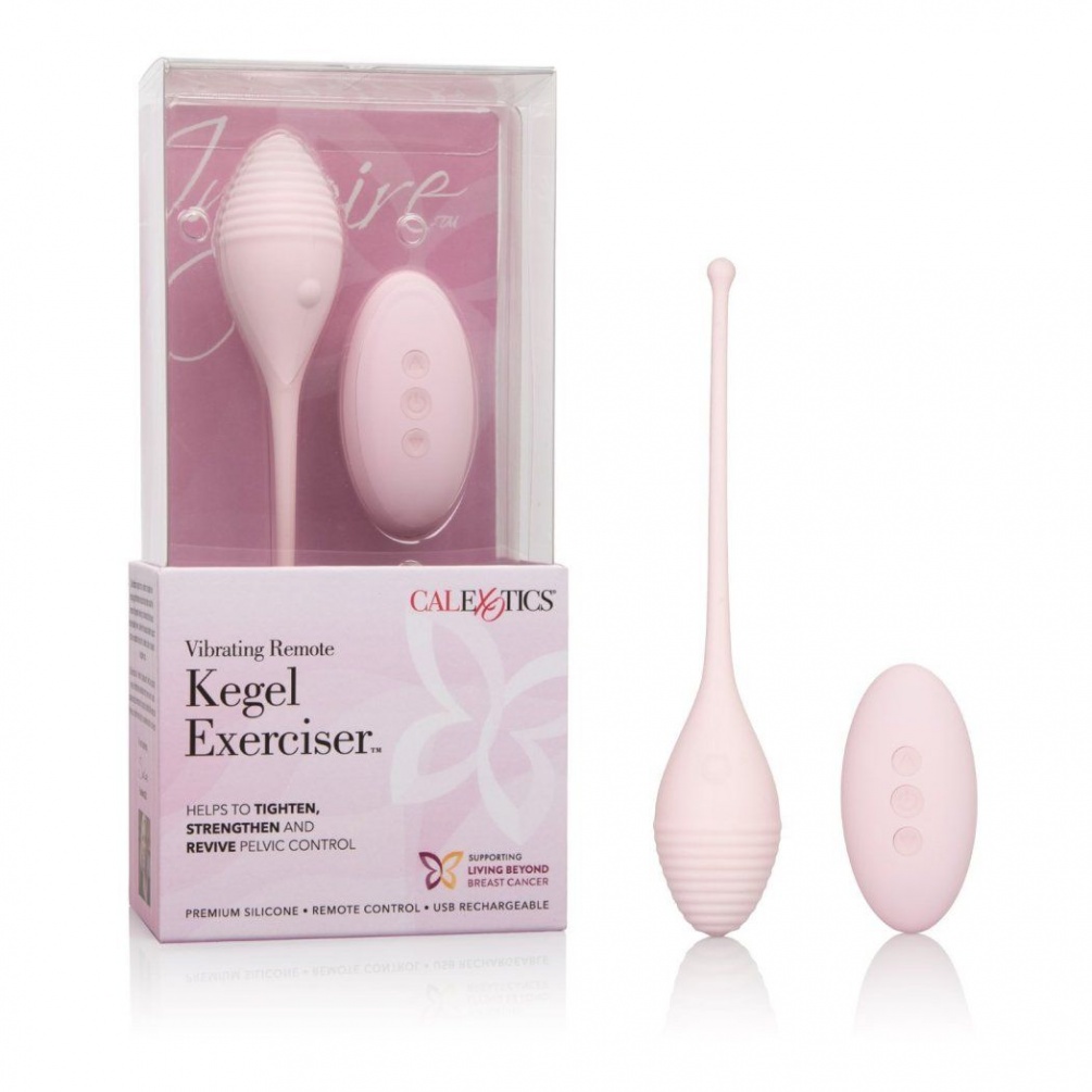 The Inspire Vibrating Remote Kegel Exerciser allows you to t... Inspire - Vibrating Remote Kegel Exerciser - Pink photo-6