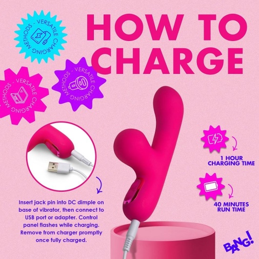 Bang! - G-Spot Rabbit Vibrator - Pink photo