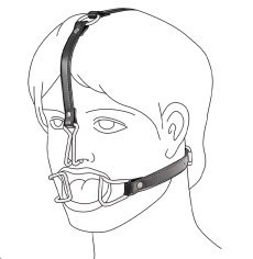 MT - Nose Restraint Mouth Gag - Black photo