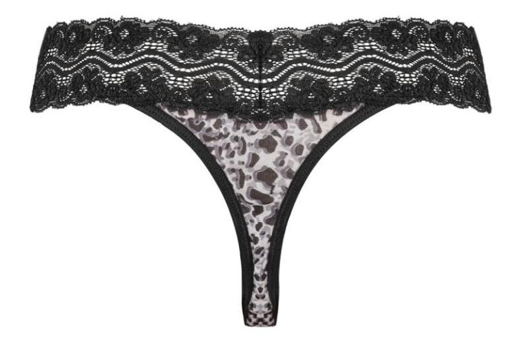 Underneath - Jane Thong Set 3 pcs - Black - S/M photo
