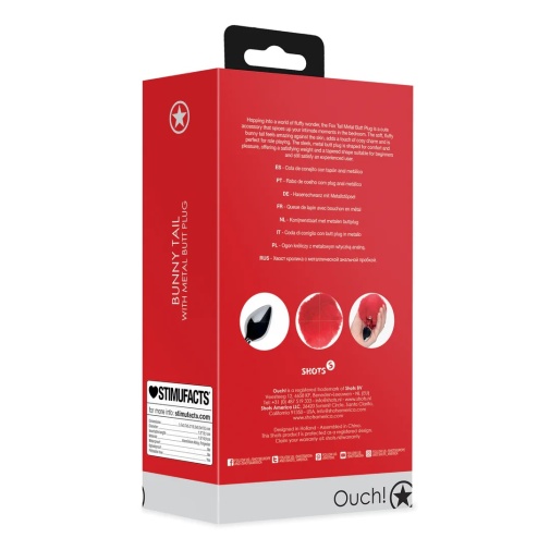 Ouch - Bunny Tail Plug - Red photo