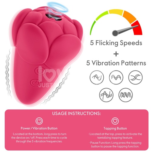 Lovetoy - Flicker 花瓣形陰蒂輕彈刺激震動器 - 粉紅色 照片