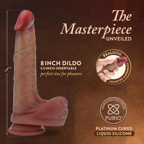 Renaissance - DaVinci Sliding Skin Dildo 20cm - Tan photo