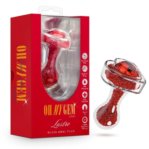 Oh My Gem - Lustre Butt Plug - Red 照片