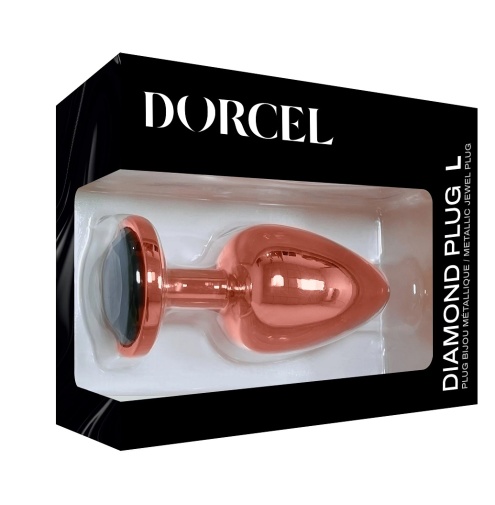 Dorcel - 金属钻石底座后庭塞 大码 - 金色 照片