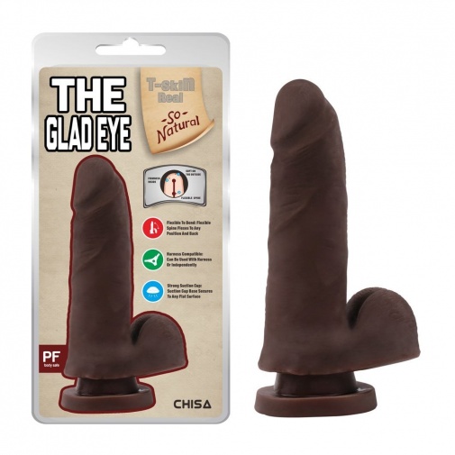 Chisa - Glad Eye Dual Density Dildo - Brown photo