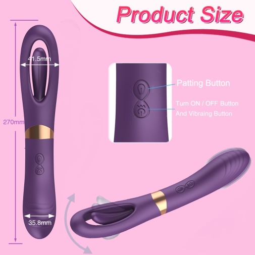 Secwell - Lisa Flicking Dual Vibrator - Purple 照片