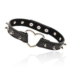 Master Series - Spiked Heart Choker - Black 照片