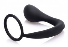 Prostatic Play - Prostate Stimulator with Cock and Ball Strap - Black photo