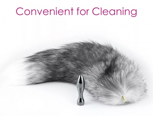 MT - Detachable Fox Tail Plug - Grey photo