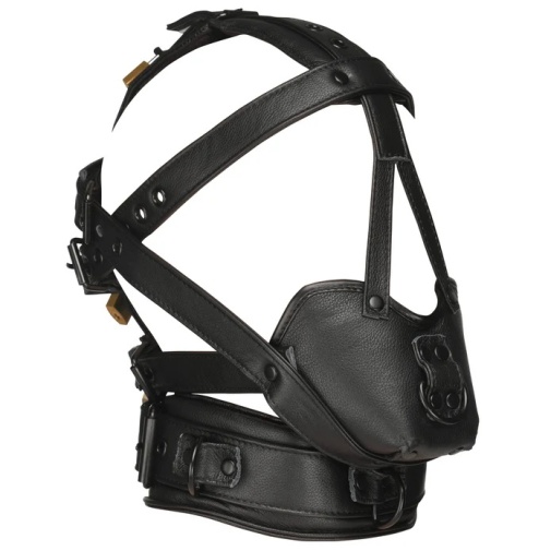 Master Series - Lockable Head Harness - Black 照片