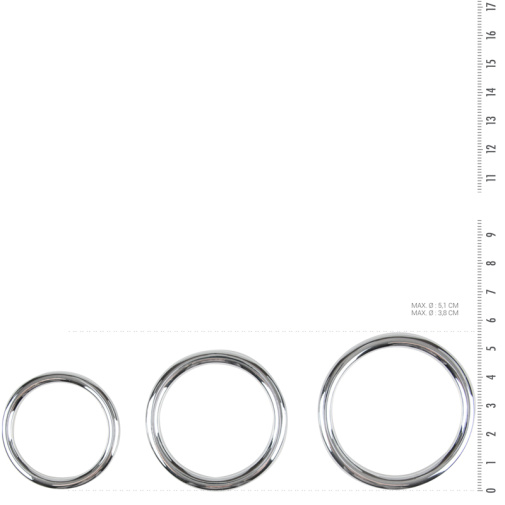 Sinner Gear - Cock Glans Ring Set - Silver photo
