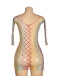 Ohyeah - Long Sleeve Fishnet Dress - Rainbow - XL 照片-7