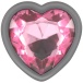 Intense - 金属心型宝石后庭肛塞 细码 - 粉红色 照片-2