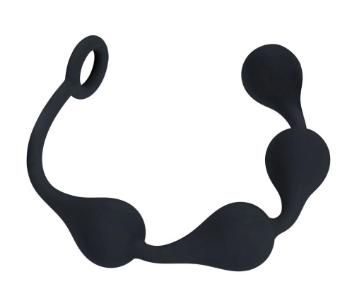 Levelz - Waterdrop Silicone Anal Balls M - Black 照片
