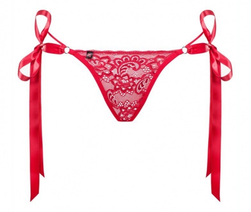 Obsessive - Lovlea Thong w Bows - Red - L/XL photo
