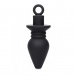 Master Series - Plunged Hollow Silicone Butt Plug with Insert - Black photo