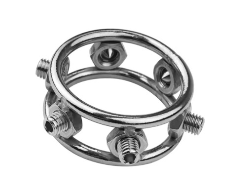 MT - Clinch Bolt 陰莖環 L - 銀色 照片