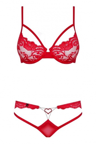 Obsessive - 829-SET-3 2件套裝 - 紅色 - S/M 照片