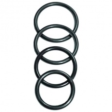 Sportsheets - O-Rings Set 4 Assorted Sizes - Black photo