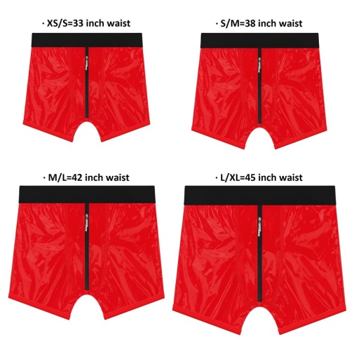 Lovetoy - Chic Strap-On Shorts - Red - M/L photo