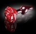 Icicles - 玻璃玫瑰款後庭按摩器76號 - 紅色 照片-3