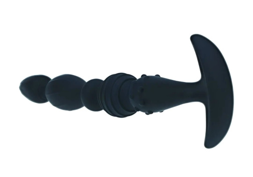 Levelz - 多重纹理底座宽大式后庭探棒 - 黑色 照片