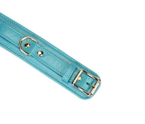 Liebe Seele - Lamb Leather Ankle Cuffs - Blue 照片