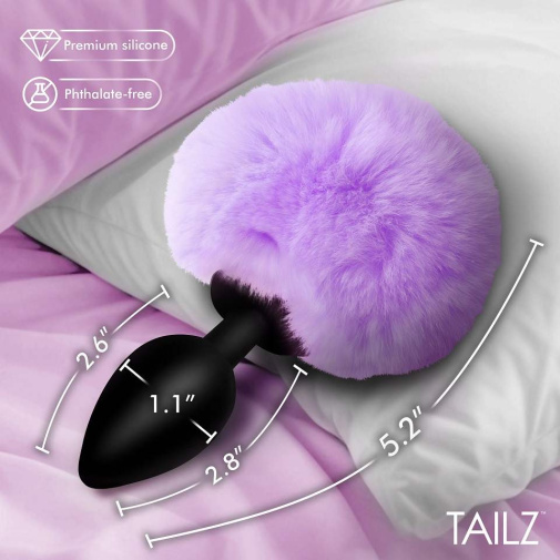 Tailz - Fluffy Bunny Tail Plug - Purple 照片