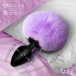 Tailz - Fluffy Bunny Tail Plug - Purple 照片-4