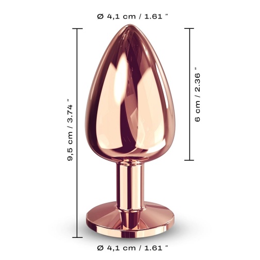 Dorcel - Metal Diamond Anal Plug L - Gold photo