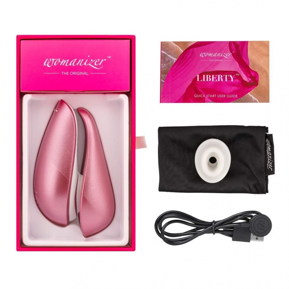 我們想通知您,適用於 Wow Tech 產品(ROMP、Womanizer、We-Vibe、Arcwave)的充電器適配... Womanizer - Liberty 便攜版陰蒂吸啜器 - 紫紅色 照片-9