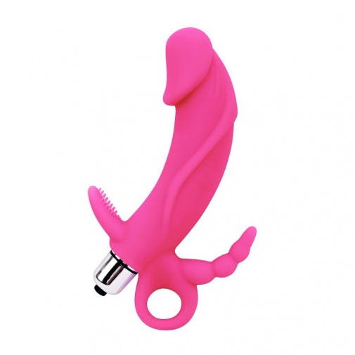 Chisa - Triple Targets Vibro Plug - Pink photo