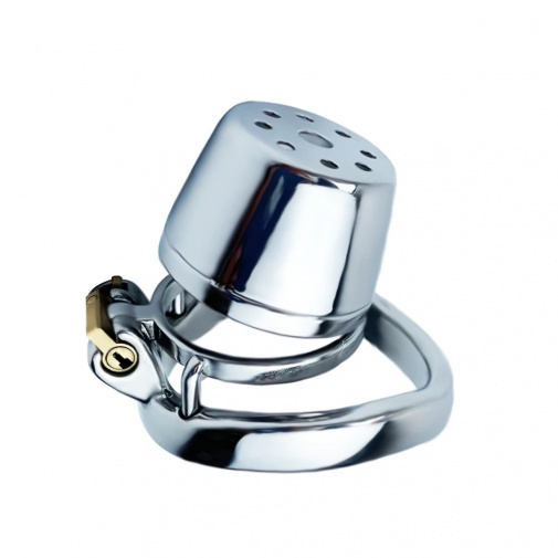 FAAK - Plain Chastity Cage 45mm - Silver photo