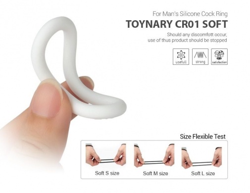Toynary - CR01 Soft Cock Rings - White photo