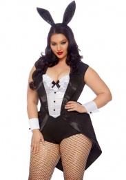 Leg Avenue - Tuxedo Bunny Costume - Black - 1X-2X photo