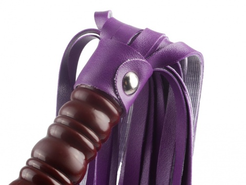 Toynary - SM22 Leather Flogger Whip - Purple photo