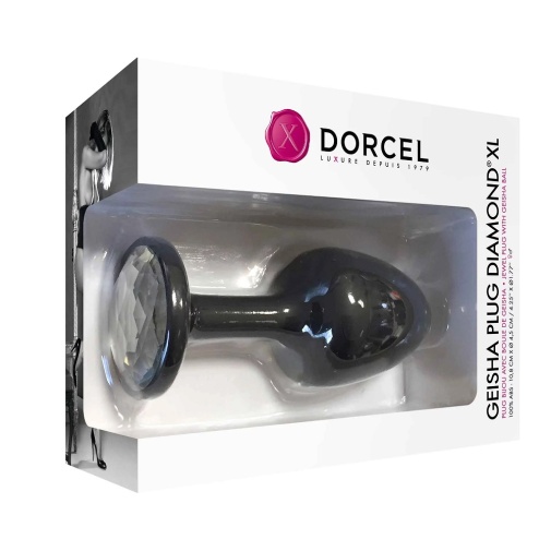 Dorcel - 重力滚球水晶底座后庭塞 加大码 - 黑色 照片