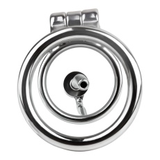 FAAK - Chastity Cage w Urethral Plug - Silver 照片