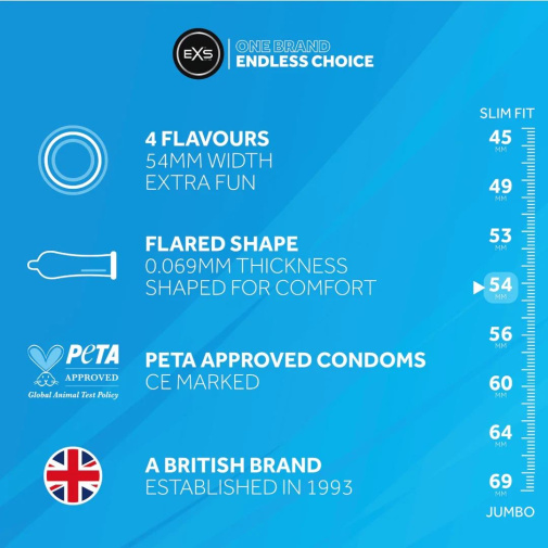 EXS - Vegan Mixed Flavoured Condoms 12's Pack 照片